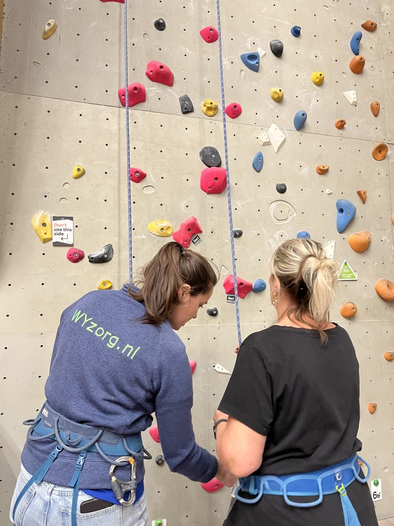Klimmen met NAH activiteit georganiseerd door Neoliet en Sport- en Zorgatelier WYzorg